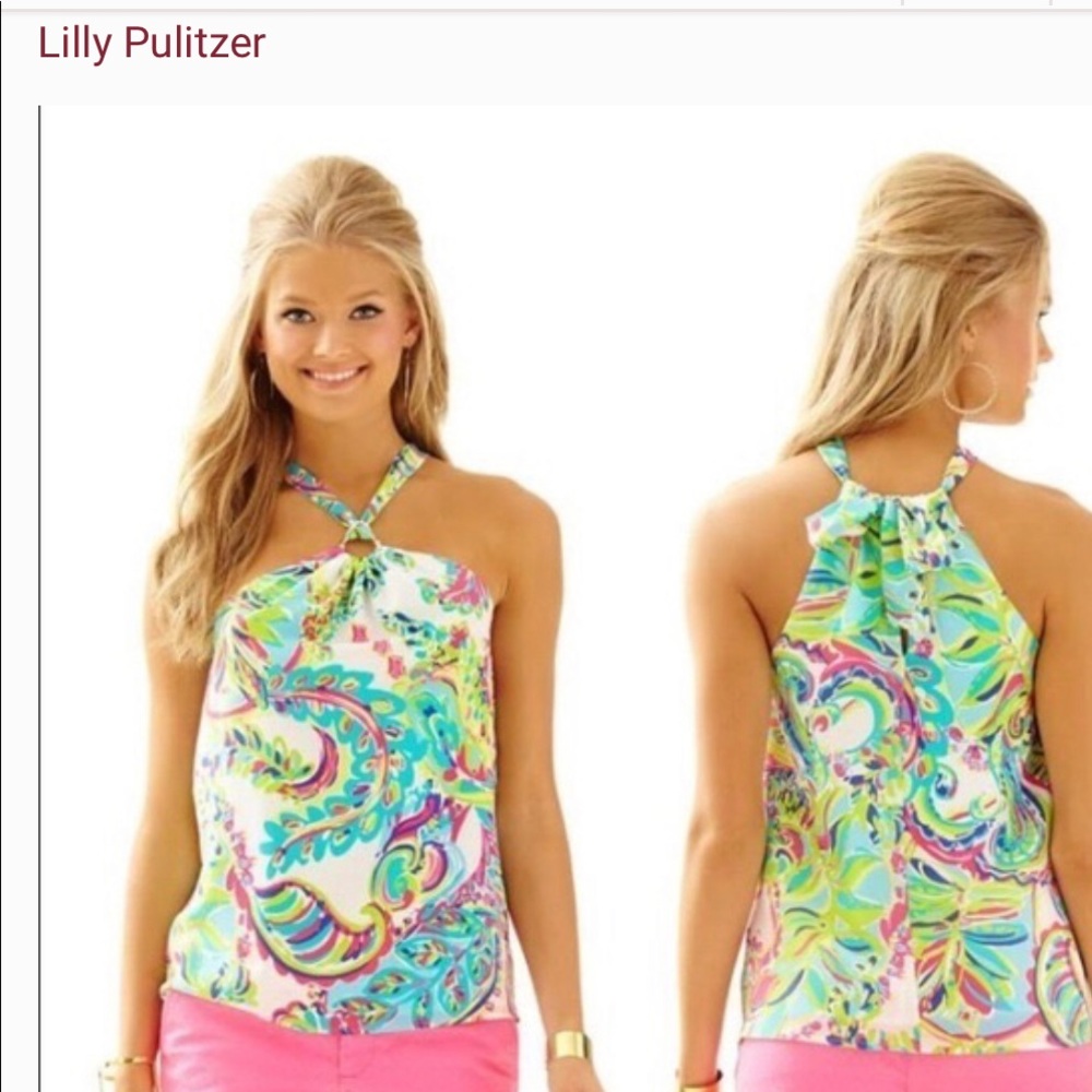 NWT LILLY PULITZER CASSANDRA HALTER TOP